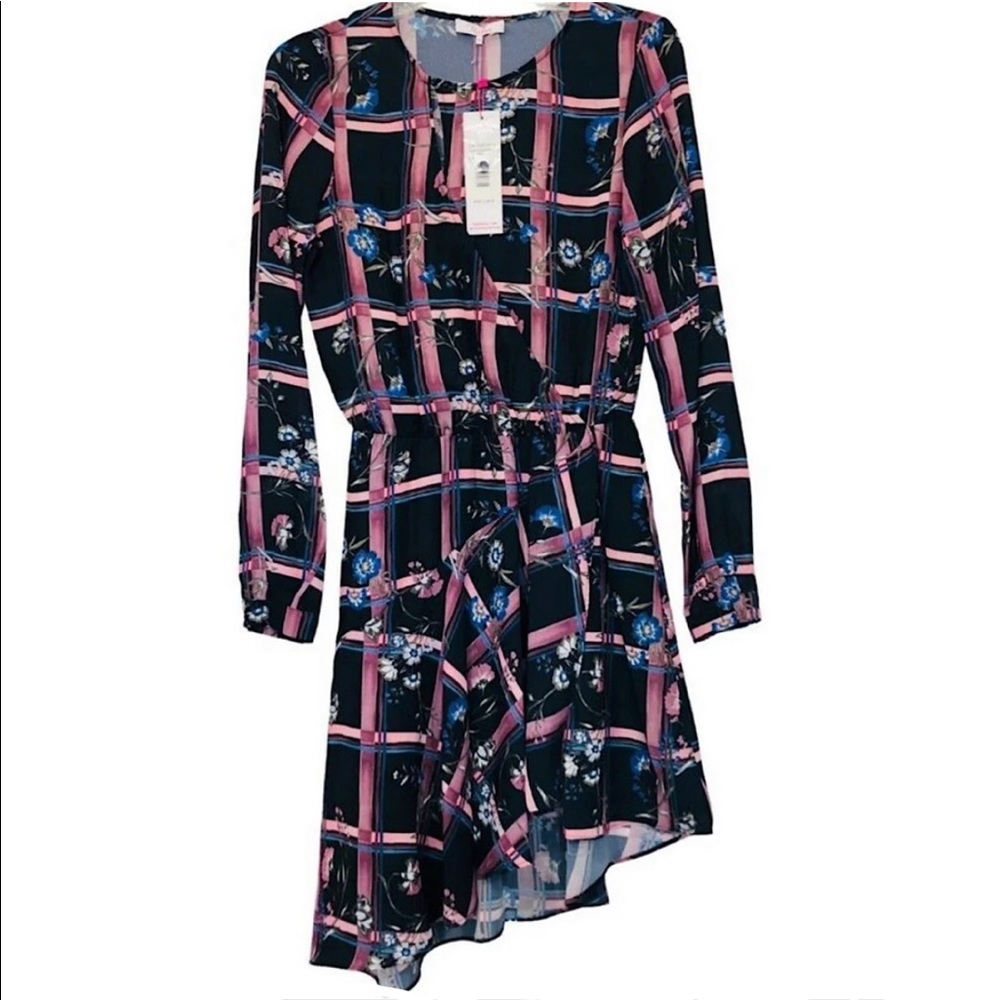 Parker Wrap Dress in Painterly Plaid